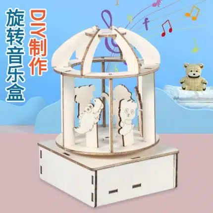 Rotating carousel music box, eight-tone box
