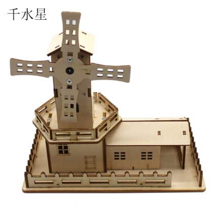 Rotating windmill with sound and light effects