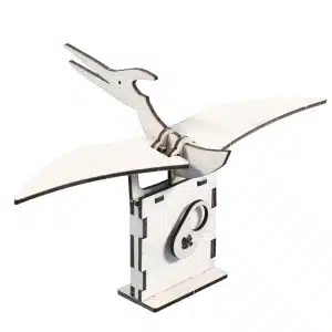 Hand-cranked mechanical flying pterodactyl