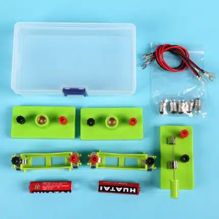 Experimental box, physics, electrical equipment, series and parallel bulbs