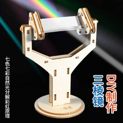 Triangular prism, rhomboid prism, rainbow, physical optics, optical glass