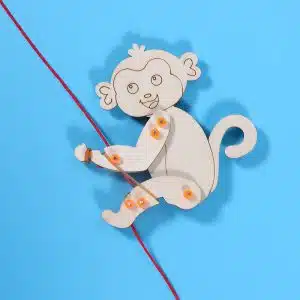 Monkeys climbing ropes