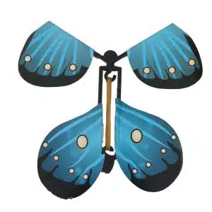 The flying butterfly emerged from its chrysalis.